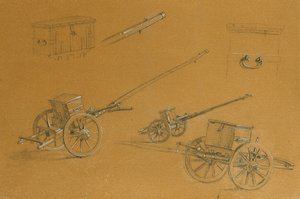 Étude de canons, équipements militaires - Johann Peter Krafft