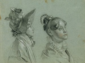 Deux études féminines pour "Retour de l