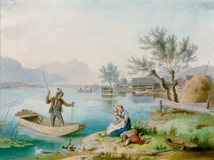 Famille de pêcheurs au Chiemsee