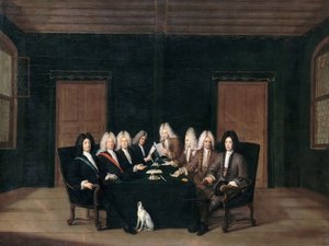 Les émissaires du congrès de paix de Baden le 7 septembre 1714 - Johann Rudolf Huber
