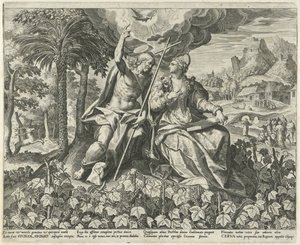 Le Christ et son épouse dans une vigne (Cantique des Cantiques)