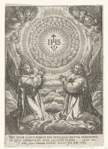 Anges adorant le monogramme du Christ