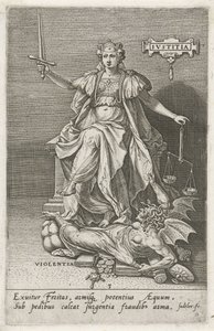 La justice (Justitia) triomphe de la violence (Violentia)
