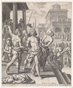 Flagellation des apôtres - Johann Sadeler (I)