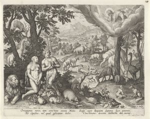 Dieu le Père bénit Adam, Ève et les animaux (Création du monde)
