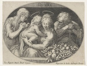 Sainte famille avec sainte Anne - Johann Sadeler (I)