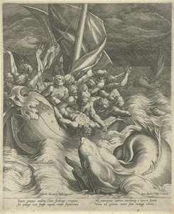 Jonas jeté par-dessus bord par les pêcheurs
