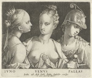 Junon, Vénus et Minerve - Johann Sadeler (I)