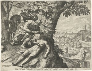 Parabole du Bon Samaritain - Johann Sadeler (I)