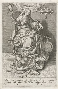 La Sagesse (Sapientia) triomphe de la Confusion Humaine (Caligo Humana) - Johann Sadeler (I)