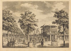 Jardins de Vauxhall montrant la grande allée à l