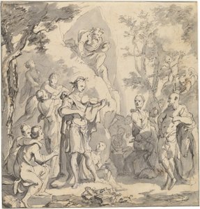 Le concours entre Apollon et Pan devant le roi Midas