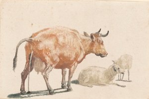 La vache qui pisse - Johann Teyler, after Paulus Potter