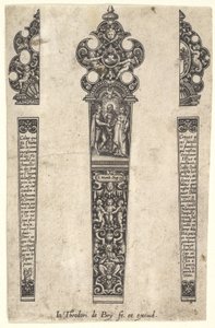 Conception pour manche de couteau pour commémorer un mariage, vers 1580-1600 - Johann Theodor de Bry