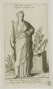 Erato, Muse de la Poésie Lyrique, plaque 11 de Parnassus Biceps