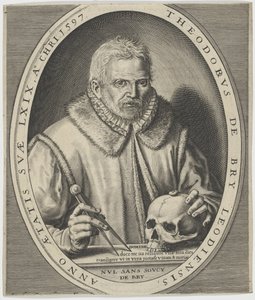 Portrait de Theodor de Bry 1528-1598, vers 1597