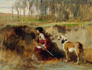 Étude de chevalier avec chien - Johann  Till der Jüngere