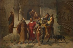 Étude pour la peinture : Croisés rentrant chez eux - Johann  Till der Jüngere