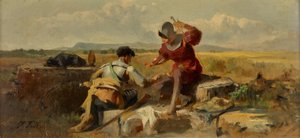 Deux chevaliers jouant aux dés - Johann Till der Jüngere