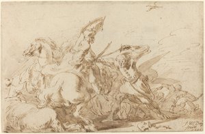 Une bataille entre cavalerie orientale et soldats, 1636 - Johann Wilhelm Baur
