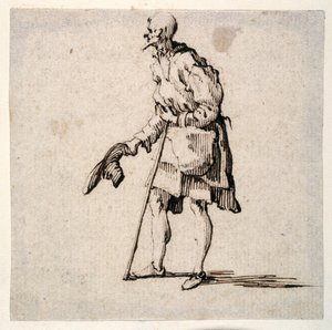 Homme de campagne debout et ôtant son chapeau - Johann Wilhelm Baur