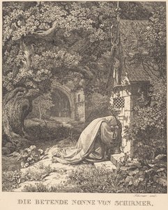 La nonne en prière - Johann Wilhelm Schirmer