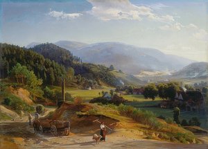 Paysage avec forge - Johann Wilhelm Schirmer