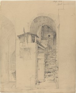 Escaliers en ruine à Neuss - Johann Wilhelm Schirmer