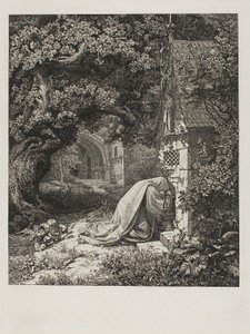 La nonne en prière - Johann Wilhelm Schirmer