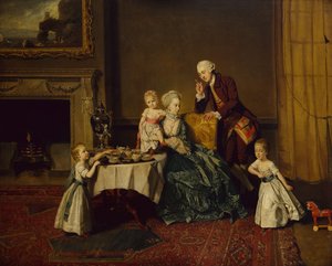 Portrait de groupe de John 14e Lord Willoughby de Broke et sa famille