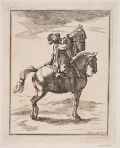 Un trompettiste à cheval