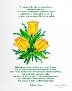 Le bouquet de tulipes de Rosental pour la paix, la joie, la tranquillité et la gratitude