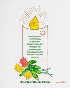 Rosentaler Hochzeitskerze - Johanna Thier
