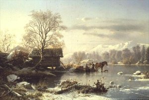 Le lac gelé - Johannes Bartolomaus Duntze