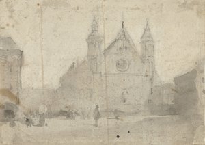 Vue de la Ridderzaal au Binnenhof - Johannes Bosboom