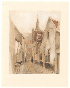 Vue depuis la Ridderstraat dans la Kerksteeg, Hattem