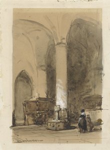 Intérieur de la Grande ou Église Saint-André à Hattem - Johannes Bosboom