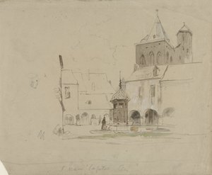 Étude de la place près de S. Maria im Kapitol à Cologne
