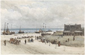 La plage de Scheveningen - Johannes Bosboom