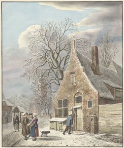Village sous la neige - Johannes Christiaan Janson