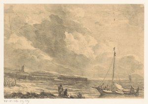 Voilier accostant - Johannes Christiaan Schotel