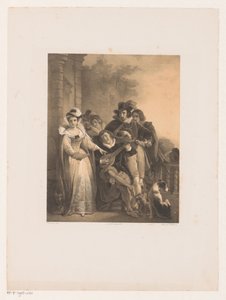 Compagnie avec joueur de luth et chanteuse