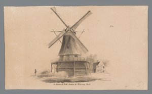 Vue du moulin de Vink - Johannes Cornelis van Pappelendam