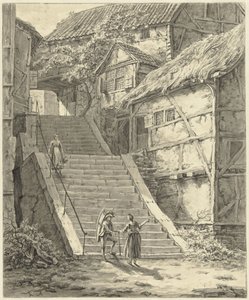 Escalier entre les maisons à Mettmann, près de Düsseldorf - Johannes Elffers