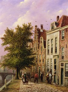 Scène de canal en Allemagne - Johannes Franciscus Spohler