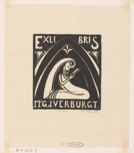 Ex libris de Gerrit-Jan Verburgt - Johannes Frederik Engelbert ten Klooster (signed by artist)