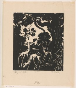 Serpent avec cerfs