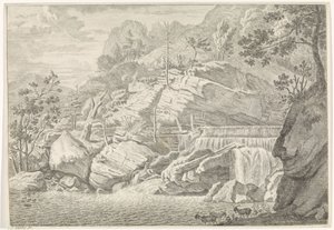 Vue de la grande cascade de Chartreuse - Johannes Glauber