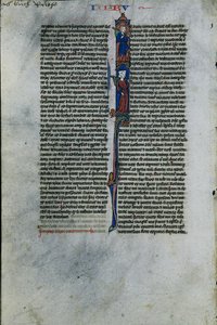 Initiale I avec Elimelech et Naomi : Feuille d