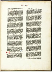 Feuillet de la Bible de Gutenberg - Johannes Gutenberg